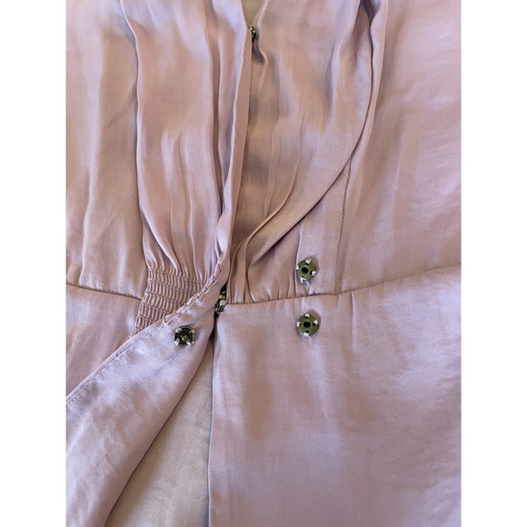 1. State Blouse Top Shirt Size Small Rose Peplum Long Sleeves,Surplice Neck - Picture 8 of 12